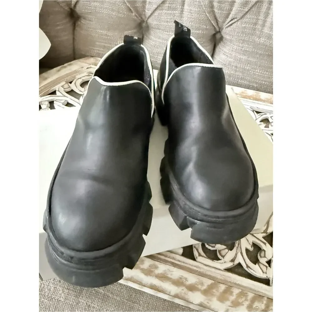 Giraudon Black Leather Slip on Shoes Women’s 7.5